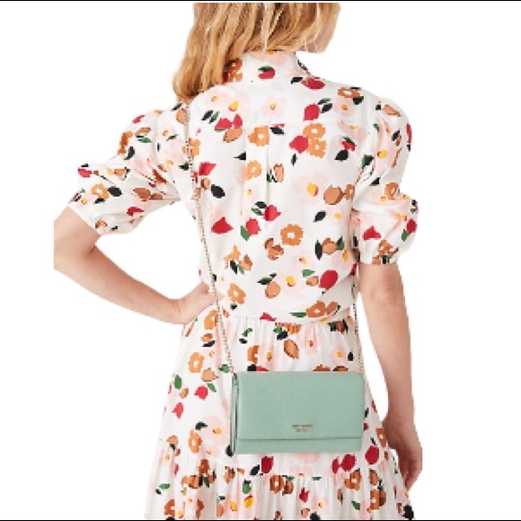 ♠️ kate spade Embroidered Lea Daisy Floral Chain Wallet Crossbody Bag, Aphrodite - Picture 3 of 15